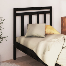 vidaXL fekete tömör fenyőfa ágyfejtámla 96 x 4 x 100 cm ágy és ágykellék