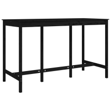 vidaXL fekete tömör fenyőfa bárasztal 180 x 80 x 110 cm (822166) bútor