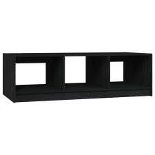 vidaXL fekete tömör fenyőfa dohányzóasztal 110 x 50 x 34 cm (809916) bútor