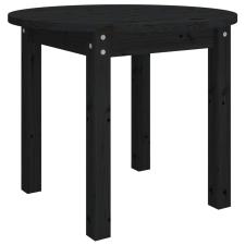 vidaXL fekete tömör fenyőfa dohányzóasztal Ø 55 x 45 cm (822331) bútor