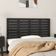 vidaXL fekete tömör fenyőfa fali fejtámla 126 x 3 x 63 cm ágy és ágykellék