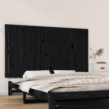 vidaXL fekete tömör fenyőfa fali fejtámla 159,5x3x90 cm ágy és ágykellék