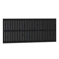 vidaXL fekete tömör fenyőfa fali fejtámla 204x3x90 cm (824882) ágy és ágykellék
