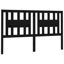 vidaXL fekete tömör fenyőfa fejtámla 206 x 4 x 100 cm (818694) ágy és ágykellék