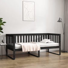 vidaXL fekete tömör fenyőfa kanapéágy 100 x 200 cm ágy és ágykellék