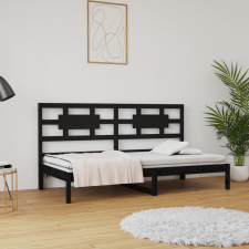 vidaXL fekete tömör fenyőfa kanapéágy 80x200 cm ágy és ágykellék