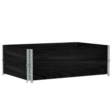 vidaXL fekete tömör fenyőfa kerti növénytartó 120 x 80 cm kerti tárolás