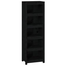 vidaXL fekete tömör fenyőfa könyvszekrény 50x35x154 cm (821718) bútor