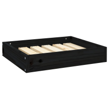 vidaXL fekete tömör fenyőfa kutyaágy 51,5x44x9 cm (820850) szállítóbox, fekhely kutyáknak
