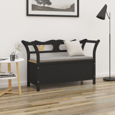 vidaXL fekete tömör fenyőfa pad 107 x 45 x 75,5 cm bútor