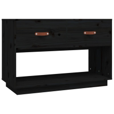 vidaXL fekete tömör fenyőfa TV-szekrény 90x40x602 cm (821526) bútor