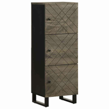 vidaXL fekete tömör mangófa magasszekrény 40 x 33 x 110 cm bútor