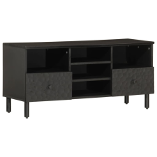 vidaXL fekete tömör mangófa TV-szekrény 100 x 33 x 46 cm bútor