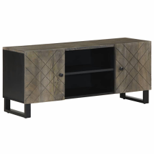 vidaXL fekete tömör mangófa TV-szekrény 105 x 33 x 46 cm bútor
