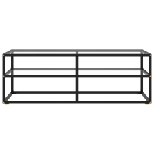 vidaXL fekete TV-szekrény edzett üveggel 120 x 40 x 40 cm (322859) bútor