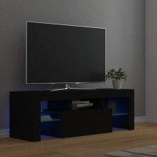 vidaXL fekete TV-szekrény LED-lámpákkal 120 x 35 x 40 cm bútor