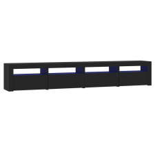 vidaXL fekete TV-szekrény LED-lámpákkal 240x35x40 cm (3152763) bútor