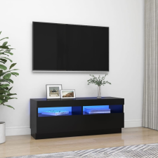 vidaXL fekete TV-szekrény LED-világítással 100 x 35 x 40 cm bútor