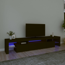 vidaXL fekete TV-szekrény LED-világítással 215x36,5x40 cm bútor