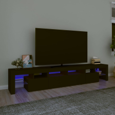 vidaXL fekete TV-szekrény LED-világítással 230x36,5x40 cm bútor
