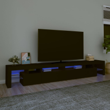 vidaXL fekete TV-szekrény LED-világítással 260x36,5x40 cm bútor