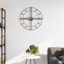 vidaXL Fekete vas falióra Ø60 cm falióra