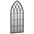 vidaXL fekete vas kerti tükör kültéri használatra 100 x 45 cm (318342)