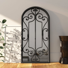 vidaXL fekete vas tükör beltéri használatra 70 x 30 cm bútor