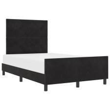 vidaXL Fekete Vellú ágykeret 120x200 cm (3345001) ágy és ágykellék
