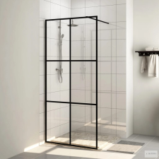 vidaXL fekete zuhanyfal átlátszó ESG üveggel 90 x 195 cm kád, zuhanykabin