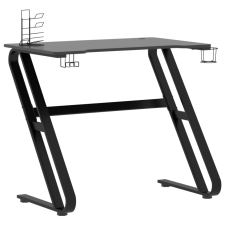 vidaXL fekete ZZ-lábú gamer asztal 90 x 60 x 75 cm (325410) bútor