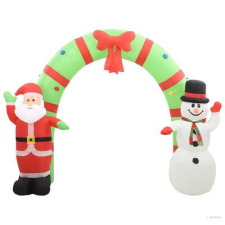 vidaXL Felfújható karácsonyi Mikulás és hóember boltív LED-del 223 cm karácsonyi dekoráció