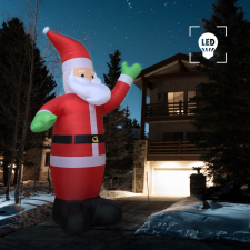 vidaXL Felfújható karácsonyi Mikulás LED világítással IP44 600 cm XXL karácsonyi dekoráció