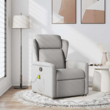 vidaXL felhőszürke szövet dönthető masszázsfotel (4015595) masszázsfotel