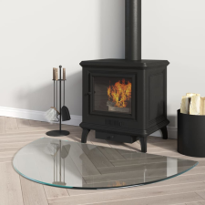 vidaXL félkör alakú kandalló-üveglap 800 x 500 mm építőanyag