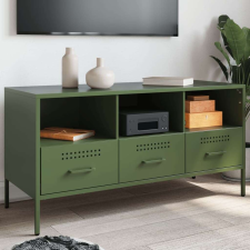 vidaXL Fém TV-szekrény - Olívazöld - 100x40x50 cm bútor