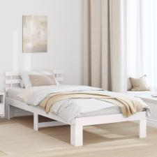 vidaXL Fenyőfa Ágykeret Fehér Fa 80 x 200 cm Fehér ágykeret ágy és ágykellék
