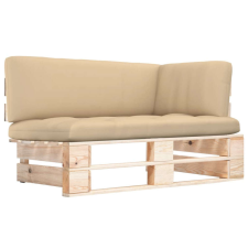 vidaXL Fenyőfa Raklap Sarokkanapé - 110x65x55 cm kerti bútor