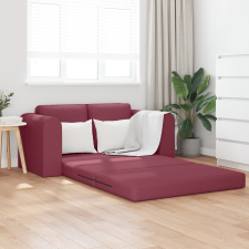vidaXL Földi Kanapéágy 2 az 1-ben Burgundi Vörös 148x71x83 cm Szövet bútor
