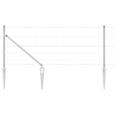 vidaXL Földkerítés 0.8x50 m Horganyzott acél (3351445) építőanyag