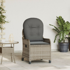 vidaXL Fotel párnával Szürke Poly Rattan kerti bútor