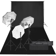 vidaXL fotóstúdió-felszerelés lámpákkal és háttérrel stúdió lámpa