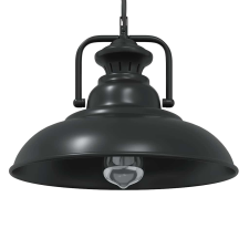 vidaXL függőlámpa E27 Fekete Ø 31 cm vas világítás