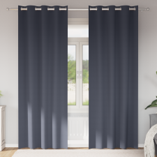 vidaXL Függönyök 2 pcs Antracitszürke 260 x 140 cm Poliészter lakástextília