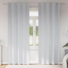 vidaXL Függönyök 2 pcs Halvány szürke 245 x 140 cm Poliészter lakástextília