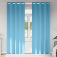 vidaXL Függönyök 2 pcs Világos kék 260 x 140 cm Poliészter lakástextília