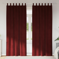 vidaXL Függönyök Bordó Poliészter 140 x 260 cm Dekoratív Betétek lakástextília