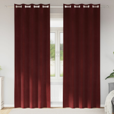 vidaXL Függönyök Burgundi vörös Poliészter 140 x 225 cm lakástextília