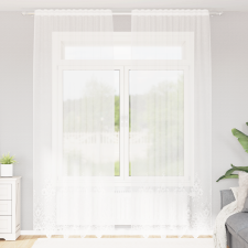 vidaXL Függönyök függönyökkel Fehér 150 x 260 cm Poliészter lakástextília