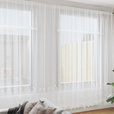vidaXL Függönyök függönyökkel Fehér 500 x 280 cm Poliészter lakástextília